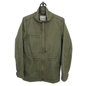 Madewell Womens Fleet Passage Utility Cargo Jacket Olive Army‎ Green S